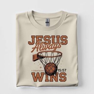 Jesus Always Wins t-shirt. New made to order Religious Christian S M L XL unisex